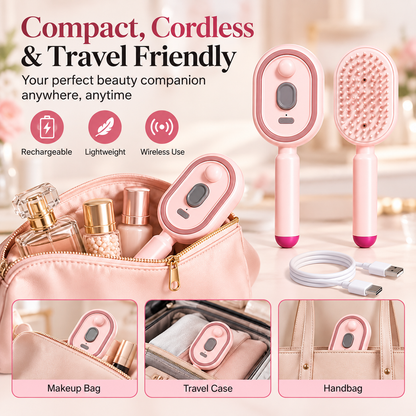 Rechargeable Steam & Massage Comb/Brush