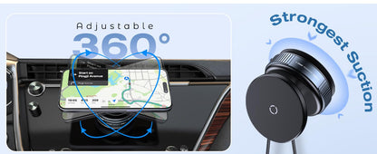 Car Dashboard Phone Holder 360° Vacuum Magnetic Phone Stand