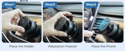 Car Dashboard Phone Holder 360° Vacuum Magnetic Phone Stand