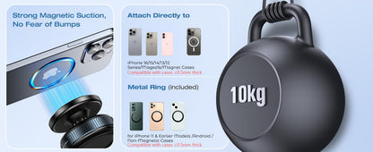 Car Dashboard Phone Holder 360° Vacuum Magnetic Phone Stand