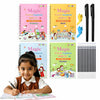 Magic Book for Kids, Sink Magic Practice CopyBook, (4 Books+10 Refills+1 Pen+1 Grip) ( Pack Of 1 )